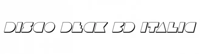 Disco Deck 3D Italic  Fuentes Gratis Descargar