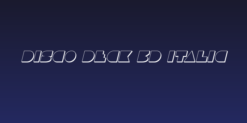 Disco Deck 3D Italic Social Header