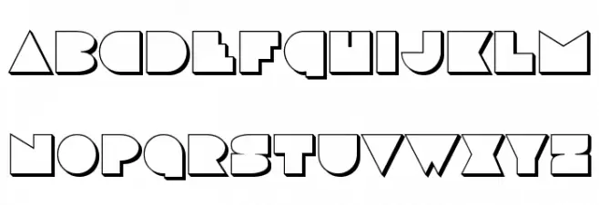 Disco Deck 3D Schriftart Groß