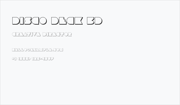 Disco Deck 3D Business Card