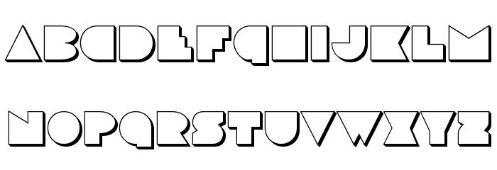 Disco Deck 3D Font LOWERCASE