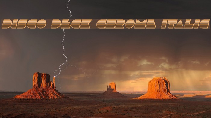Disco Deck Chrome Italic Font examples