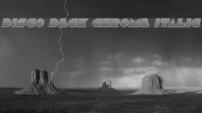 Disco Deck Chrome Italic Font examples