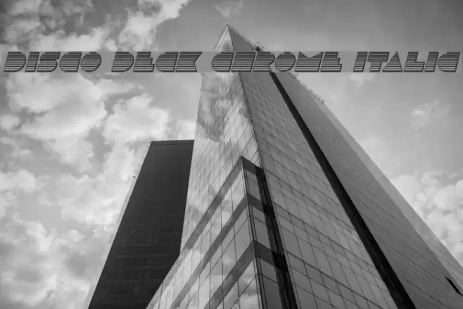 Disco Deck Chrome Italic Font examples