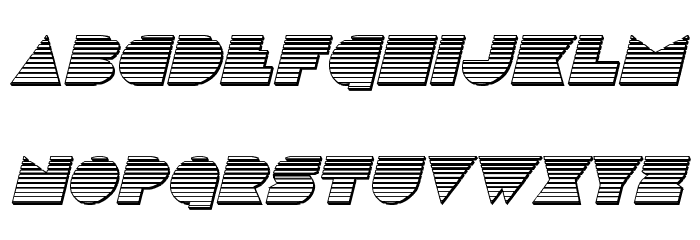 Disco Deck Chrome Italic Font LOWERCASE