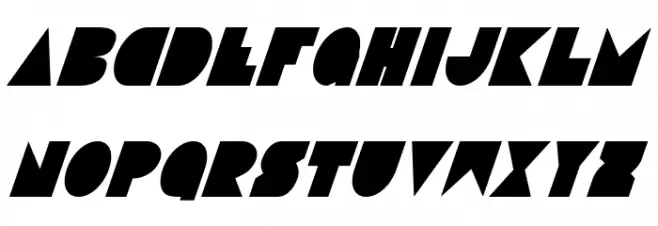 Disco Deck Condensed Italic フォント 大文字