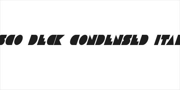 Disco Deck Condensed Italic Logo