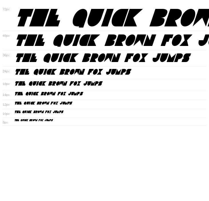 Disco Deck Condensed Italic Waterfall