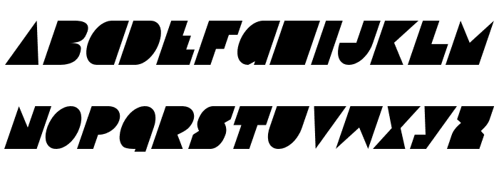 Disco Deck Condensed Italic Font LOWERCASE