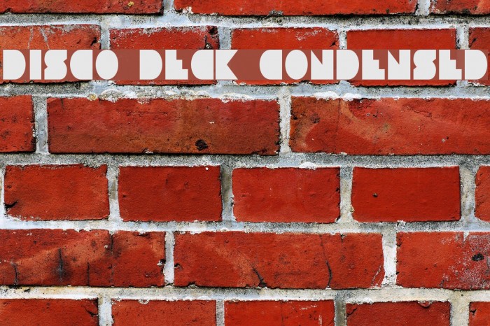 Disco Deck Condensed Font examples