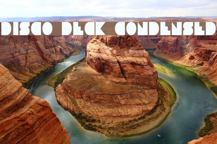 Disco Deck Condensed Font examples