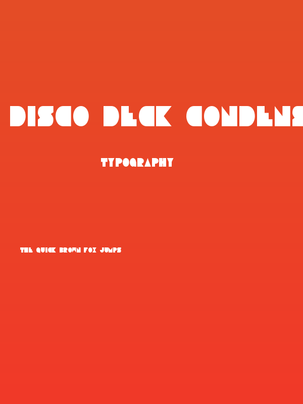 Disco Deck Condensed Poster