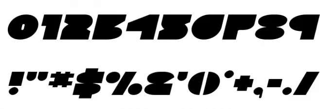 Disco Deck Expanded Italic Font OTHER CHARS