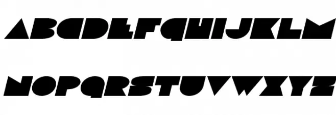 Disco Deck Expanded Italic Schriftart Groß