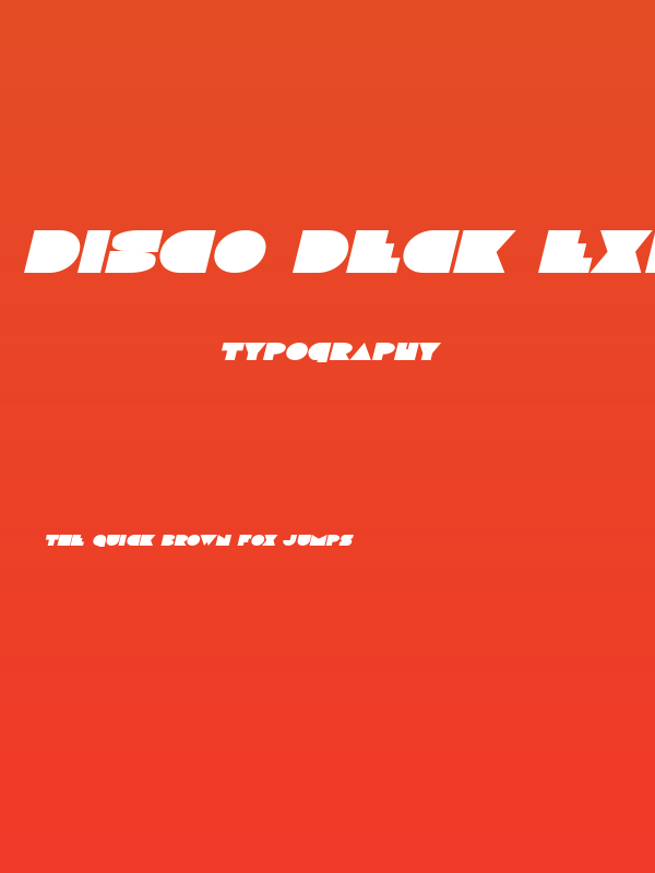 Disco Deck Expanded Italic Poster