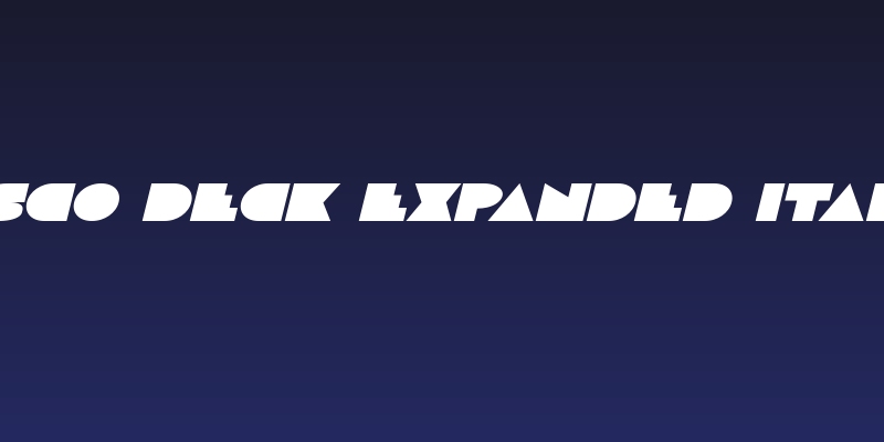 Disco Deck Expanded Italic Social Header