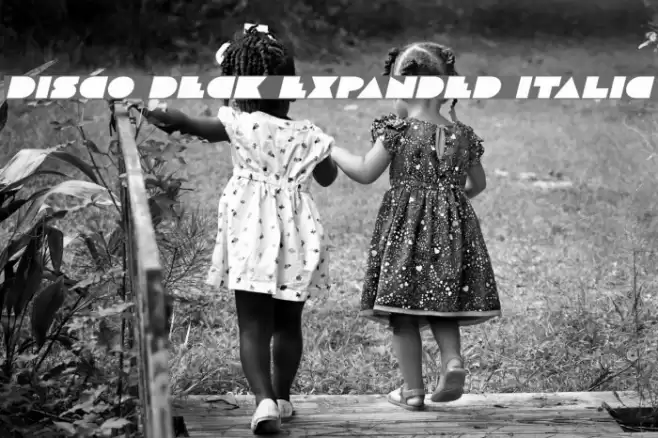 Disco Deck Expanded Italic Font examples