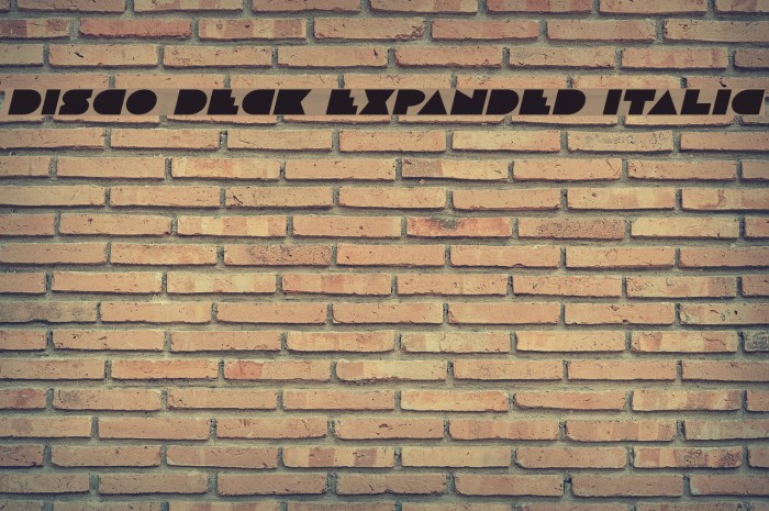 Disco Deck Expanded Italic Example 3