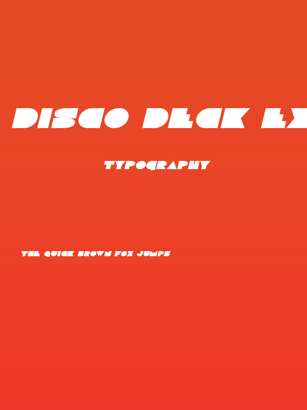Disco Deck Expanded Italic Poster