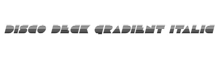 Disco Deck Gradient Italic  Frei Schriftart Herunterladen