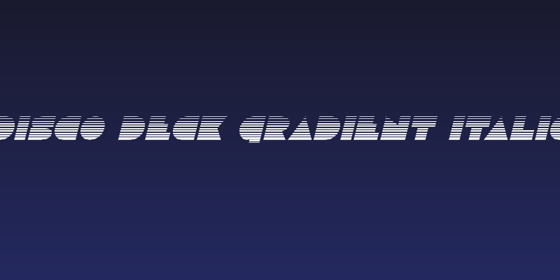 Disco Deck Gradient Italic Social Header