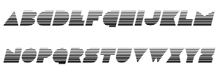 Disco Deck Gradient Italic Font LOWERCASE