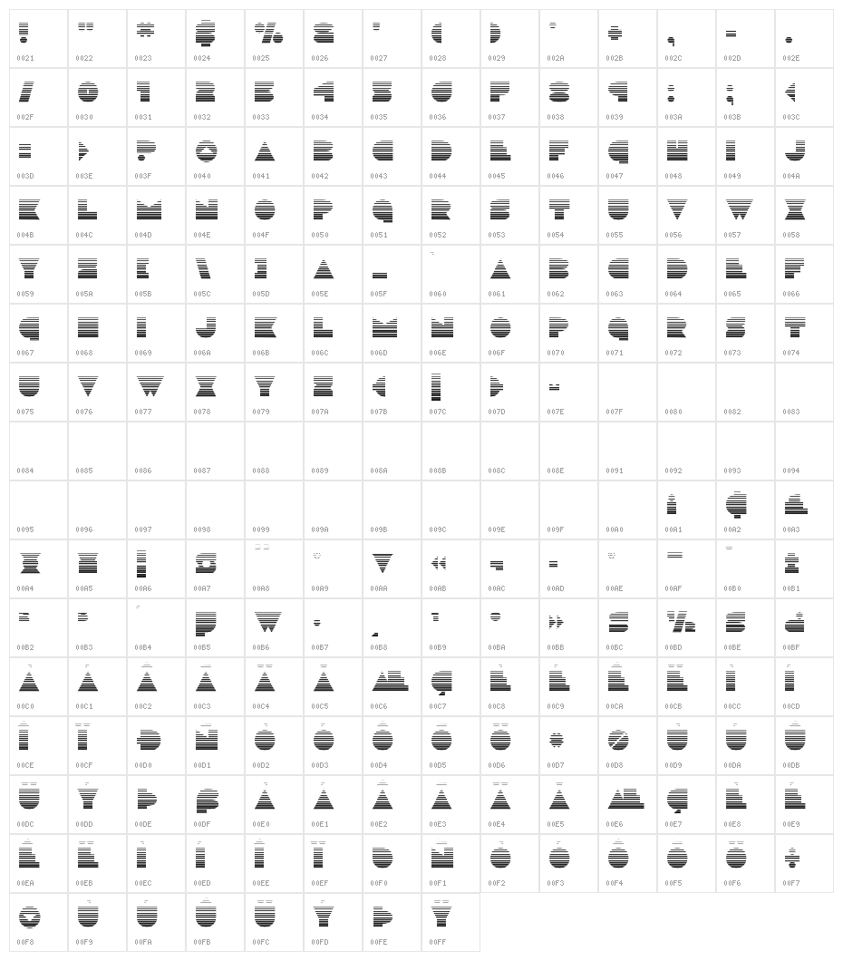 Disco Deck Gradient Character Map