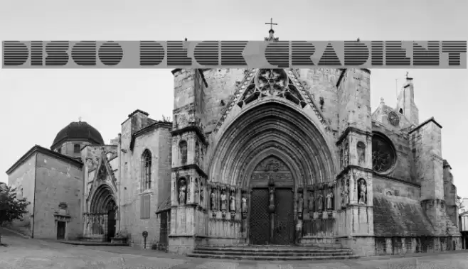 Disco Deck Gradient Font examples