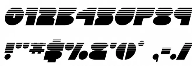 Disco Deck Halftone Italic Font OTHER CHARS