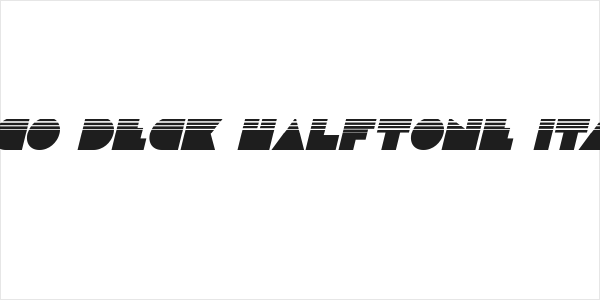 Disco Deck Halftone Italic Logo