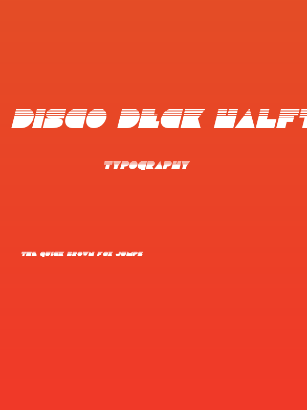 Disco Deck Halftone Italic Poster