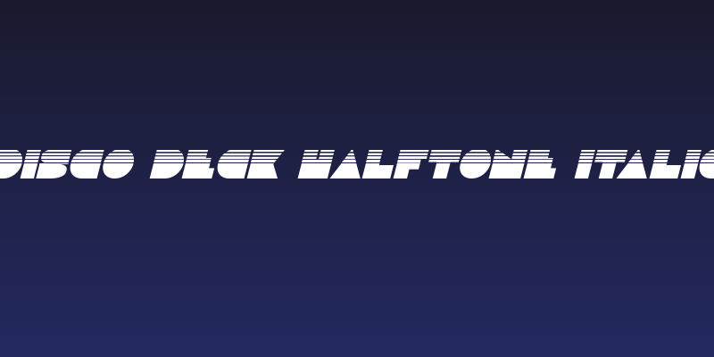 Disco Deck Halftone Italic Social Header