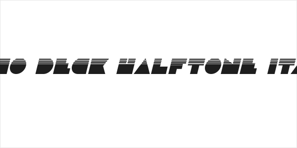 Disco Deck Halftone Italic Logo