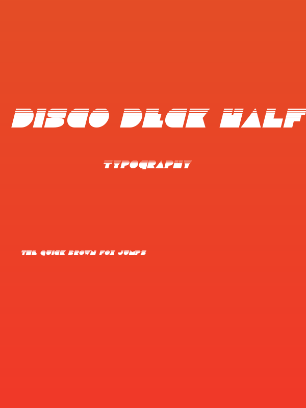 Disco Deck Halftone Italic Poster