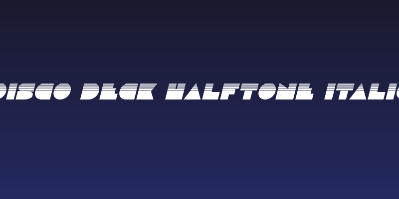 Disco Deck Halftone Italic Social Header