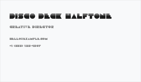 Disco Deck Halftone Business Card