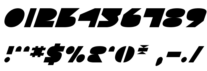 Disco Deck Italic Font OTHER CHARS