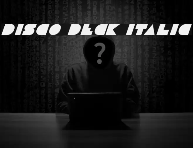 Disco Deck Italic फ़ॉन्ट examples