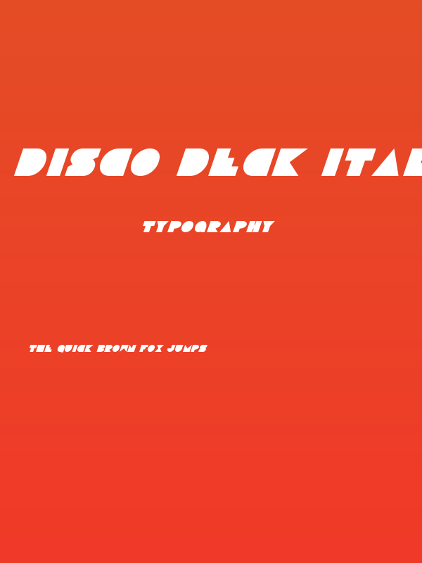 Disco Deck Italic Poster