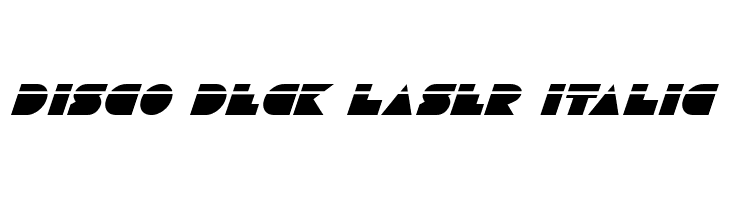 Disco Deck Laser Italic  Frei Schriftart Herunterladen