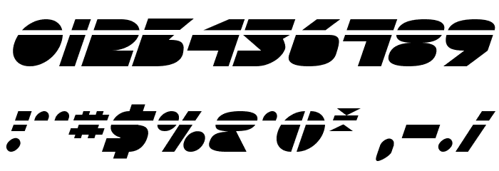Disco Deck Laser Italic Font OTHER CHARS
