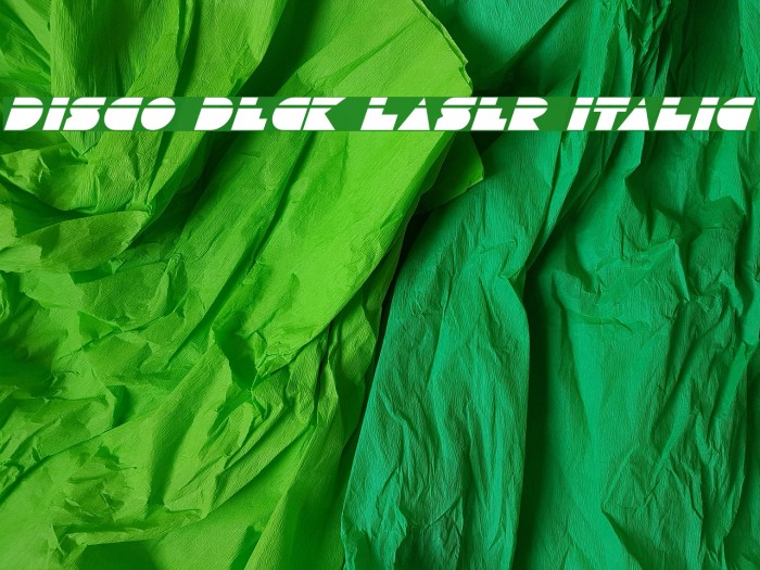 Disco Deck Laser Italic Font examples