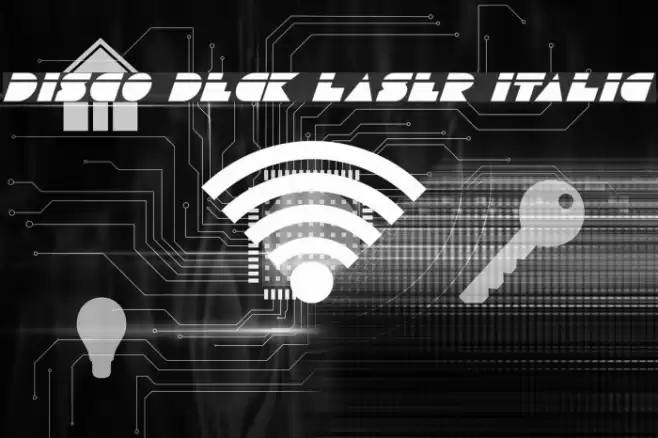 Disco Deck Laser Italic Schriftart examples