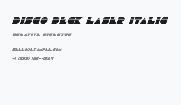 Disco Deck Laser Italic Business Card