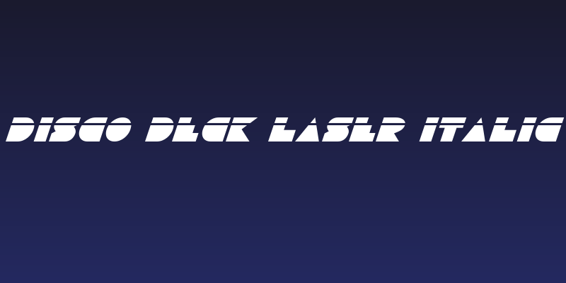 Disco Deck Laser Italic Social Header