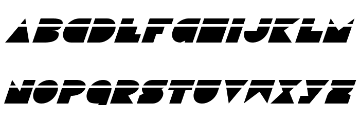 Disco Deck Laser Italic Font LOWERCASE