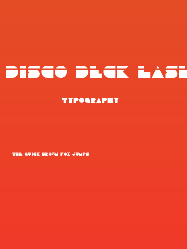 Disco Deck Laser Poster