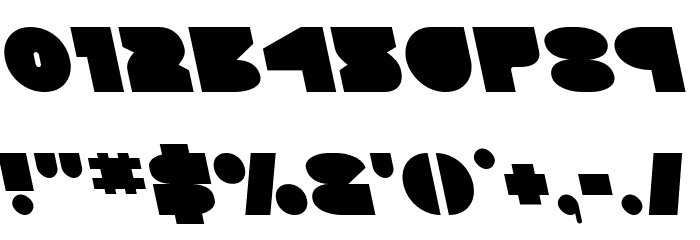 Disco Deck Leftalic Font OTHER CHARS