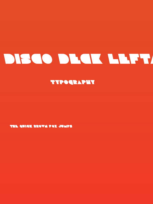 Disco Deck Leftalic Poster