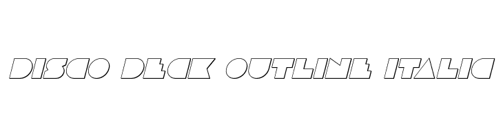Disco Deck Outline Italic  フリーフォントのダウンロード